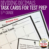 Dividing Decimals Task Cards - Word Problems for Dividing 