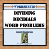 Dividing Decimals Word Problems 5.NBT.7 (3 worksheets)