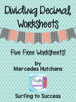 free dividing decimals worksheets by mercedes hutchens tpt