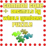 Dividing Decimals and Whole Numbers Puzzle