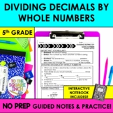 Dividing Decimals by Whole Numbers Notes & Practice | + In