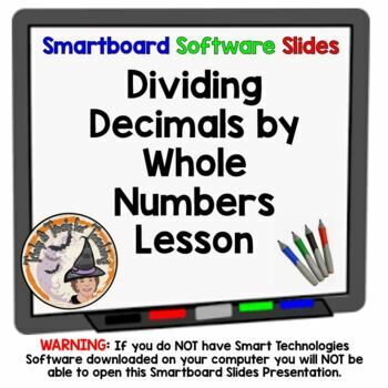 Preview of Dividing Decimals by Whole Numbers Smartboard Slides Lesson