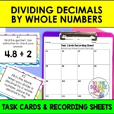 Dividing Decimals by Whole Numbers Task Cards | Math Cente