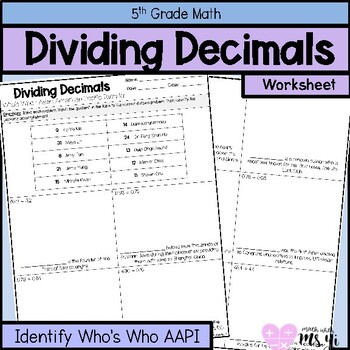Dividing Decimals for Asian American Pacific Islander Month Distance Learning 