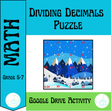 Dividing Decimals including tenths and hundredths Puzzle