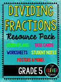 Dividing Fractions - Lesson Plans, Task Cards, and Quiz