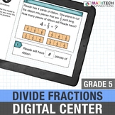 Dividing Fractions - 5th Grade Digital Math Review Test Pr