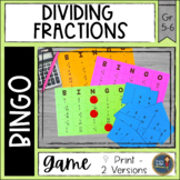 Dividing Fractions BINGO Math Game