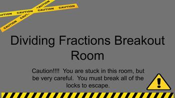 Preview of Dividing Fractions Breakout Room