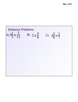 Preview of Dividing Fractions By Whole Numbers