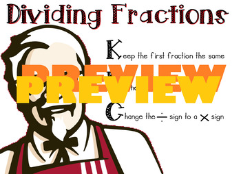 Preview of Dividing Fractions Chart (KFC)