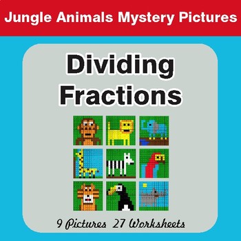 Dividing Fractions - Color-By-Number Math Mystery Pictures