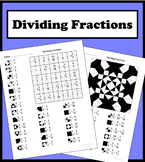 Dividing Fractions Color Worksheet