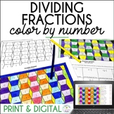 Dividing Fractions Color by Number
