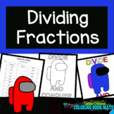 Dividing Fractions Coloring Book Math