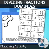 Dividing Fractions Dominoes TEKS 6.3b CCSS 6.NS.1 Math Workshop