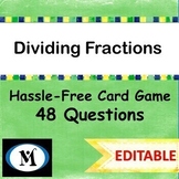 Dividing Fractions Game | EDITABLE Math Review Game |