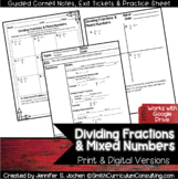 Dividing Fractions Guided Cornell Notes - Perfect for AVID