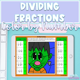 Dividing Fractions | Halloween Color by Number | 