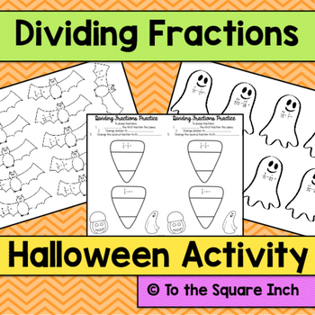 Preview of Dividing Fractions Halloween Math Activity