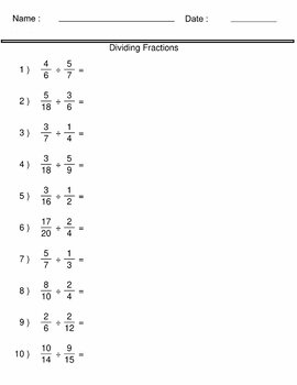 Dividing Fractions - Invert and Multiply -Fractions Worksheets by MATH ...