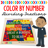 Dividing Fractions - Martin Luther King Jr. Color by Numbe