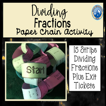 Preview of Dividing Fractions Paper Chain Activity