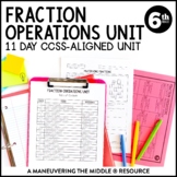 Dividing Fractions Unit | Fraction Operations Worksheets f