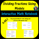 Dividing Fractions Using Models 6.NS.1