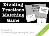 Dividing Fractions Vocabulary Match Game