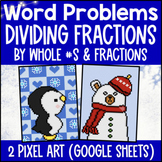 Dividing Fractions Word Problems Digital Pixel Art