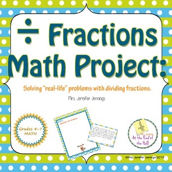 Dividing Fractions Word Problems Math Project by TPT 