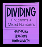 Dividing Fractions and Mixed Numbers Editable Foldable Not