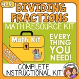 Dividing Fractions and Whole Numbers Math Kit with digital