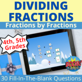 Dividing Fractions by Fractions Boom Cards Distance Learning