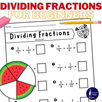 Preview of Dividing Fractions for Beginners
