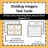 Dividing Integer Task Cards - 7.NS.2
