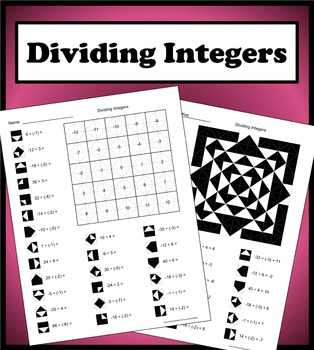 Preview of Dividing Integers Color Worksheet