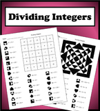 Dividing Integers Color Worksheet