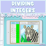 Dividing Integers | Color by Number | TEKS 6.3D