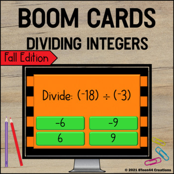 Preview of Dividing Integers - Fall Season