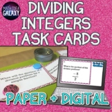 Dividing Integers Task Cards- Printable & Digital Resource