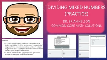 Preview of Dividing Mixed Numbers Practice (PowerPoint Lesson with Printables)