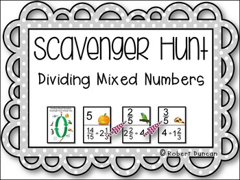 Preview of Dividing Mixed Numbers - Scavenger Hunt