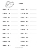 Dividing Multiples of 10 Common Core Worksheet