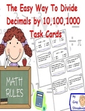 Common Core-Dividing Numbers By 10, 100, 1000 Made Easy Ta