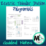 Dividing Polynomials - Reverse Tabular Method Step-by-Step