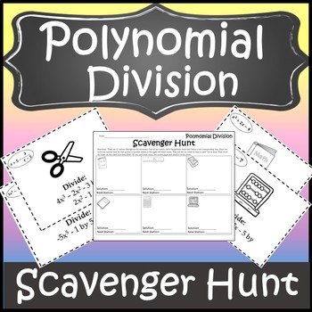 Preview of Dividing Polynomials Activity {Long Division of Polynomials & Synthetic Division