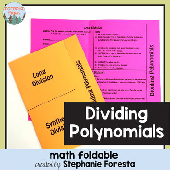 Preview of Dividing Polynomials Foldable
