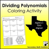 Dividing Polynomials by a Monomial Coloring Activity